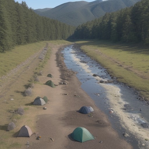 【ウェーダー】正しい畳み方の手順 | 川釣りの準備と片付け をイメージした 広角の風景、川 の写真
