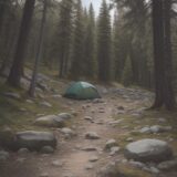 【登山】足首の捻挫を防ぐ固定術 | 正しいテーピングの手順 をイメージした 広角の風景、ハイキング の写真