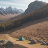 【登山】稜線の歩行ペース | 停滞時間の計算方法 をイメージした 広角の風景、稜線 の写真