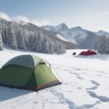 【ウィンタースポーツ】シニア向けウェアの選び方 | 冬の山での服装ガイド をイメージした 広角の風景、冬、山、冬 の写真