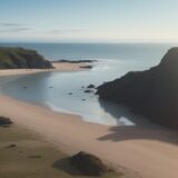 【潮の流れ】海での危ない見え方 | 回避する方法と注意点 をイメージした 広角の風景 の写真