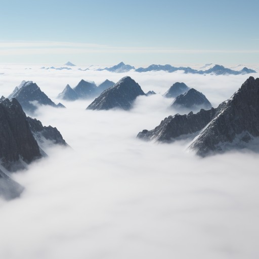 【登山】稜線を歩くルート | 足元に広がる雲海の景色 をイメージした 広角の風景、稜線 の写真