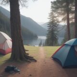 【キャンプ】救急法の本選び | 怪我や病気に備える準備ガイド をイメージした 広角の風景 の写真