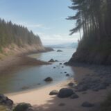 【潮の流れ】予測サイトの使い方 | 海での釣りポイント選び をイメージした 広角の風景 の写真