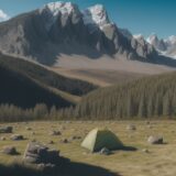 【山菜】採取の期限とタイミング | 春の山で採るべき種類と時期 をイメージした 広角の風景、山、春 の写真