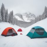 【ウィンタースポーツ】子供の装備で濡れを防ぐ方法 | 冬の雪山での対策 をイメージした 広角の風景、冬、山、雪景色 の写真