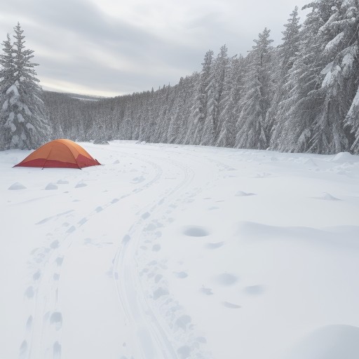 【山菜】残雪期の採取タイミング | おすすめの場所と注意点 をイメージした 広角の風景、雪景色 の写真