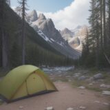 【足首ねじれ】登山の怪我からの回復期間 | 復帰までの目安と注意点 をイメージした 広角の風景、ハイキング の写真