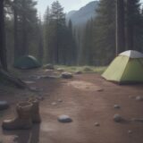 【登山シューズ】泥落としのタイミング | 正しい手入れの頻度と方法 をイメージした 広角の風景、ハイキング の写真