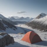 【登山】稜線での休憩方法 | 風を避ける場所の選び方とコツ をイメージした 広角の風景、山、稜線 の写真