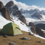 【山菜】標高で変わる旬の時期 | 採取のタイミングと注意点 をイメージした 広角の風景、山頂 の写真