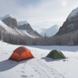 【低体温症】登山の飲み物の温め方 | 体を温める対策と準備 をイメージした 広角の風景、山 の写真