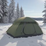 【冬キャンプ】防寒対策のポイント | 快適に過ごす道具と工夫 をイメージした 広角の風景、冬 の写真