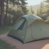 【キャンプ】夏の虫対策に役立つ道具 | 防虫グッズの選び方と使い方 をイメージした 広角の風景、夏 の写真