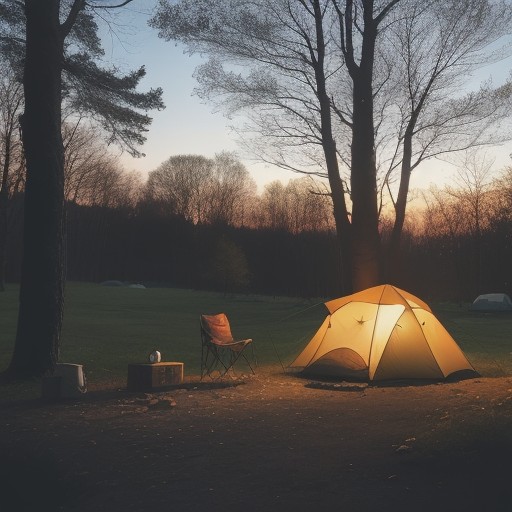 【キャンプ】焚き火で過ごす夜 | おすすめのキャンプ場選び をイメージした 広角の風景 の写真