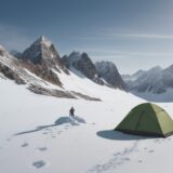 【登山】山頂の気温変化 | 服装選びと準備のポイント をイメージした 広角の風景、山 の写真