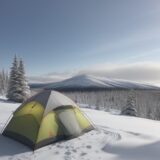 【冬山】テントの結露を室内で乾かす方法 | 正しい手順と道具の管理 をイメージした 広角の風景、山、冬 の写真