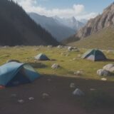【山菜】効率的な探し方のコツ | 春の山での採取ポイント をイメージした 広角の風景、山、春 の写真