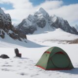 【冬用登山グローブ】おすすめの選び方 | 寒さを防ぐ装備のポイント をイメージした 広角の風景、山、冬 の写真