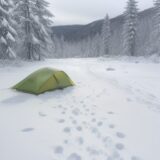 【山菜】残雪期の採取タイミング | 旬の時期と場所選び をイメージした 広角の風景、雪景色、山頂 の写真