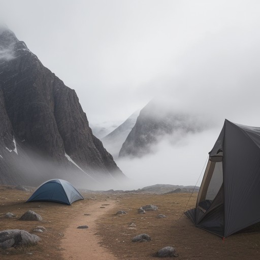 【登山】霧で視界が消える危険 | 遭難を防ぐための対策と準備 をイメージした 広角の風景、山 の写真