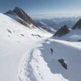 【登山】登頂後の下山ペース | 安全に歩くための注意点とコツ をイメージした 広角の風景、山 の写真