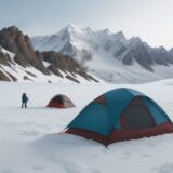 【登山】初心者向けの体力不安への対策 | 山頂まで歩くための準備方法 をイメージした 広角の風景、山 の写真
