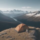 【登山】稜線の歩き方 | 低気圧の影響と対策について をイメージした 広角の風景、山、稜線 の写真