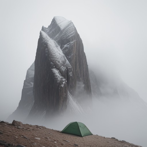 【登山】霧での視界不良への対応 | 下山を決める判断基準 をイメージした 広角の風景、山 の写真