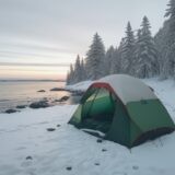 【低体温症】海での濡れた体への対処法 | 体温を取り戻す回復手順 をイメージした 広角の風景 の写真