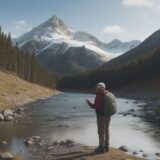 【渓流釣り】ウェアの選び方 | 正しいサイズ感と服装のポイント をイメージした 広角の風景、山 の写真