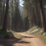 【登山】疲れにくい歩き方のコツ | 正しいフォームで体力を温存する方法 をイメージした 広角の風景、ハイキング の写真
