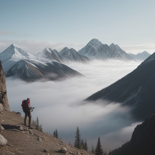 【登山】霧が出やすい時間帯 | 山行計画で注意したいタイミング をイメージした 広角の風景、山、ハイキング の写真