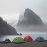 【海霧】船の運行への影響 | 視界の変化と安全対策 をイメージした 広角の風景 の写真
