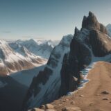 【登山】稜線を歩くタイミング | 視界が開ける瞬間を狙う方法 をイメージした 広角の風景、山、稜線 の写真