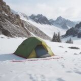 【登山道具】冬の保管方法 | 劣化を防ぐ手入れの手順 をイメージした 広角の風景、山、冬 の写真