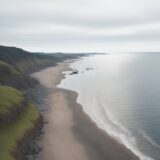 【潮の流れ】初心者が避けるべき場所 | 海での安全な釣り方 をイメージした 広角の風景 の写真
