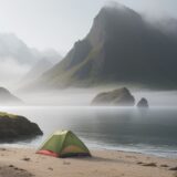【海霧】出現しやすい時間帯 | 釣りへの影響と注意点 をイメージした 広角の風景、山頂 の写真
