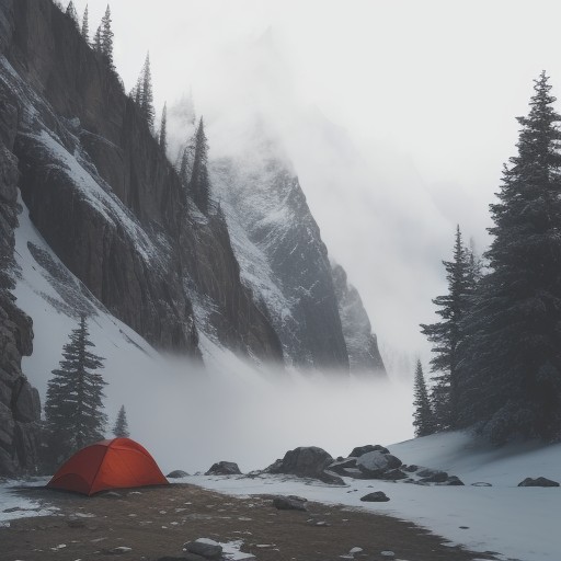 【登山】霧で視界が遮られるリスク | 安全なルート選びと対策 をイメージした 広角の風景、山 の写真