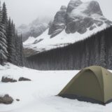 【低体温症】登山の濡れ対策 | 体温を守る服装と装備の選び方 をイメージした 広角の風景、山 の写真