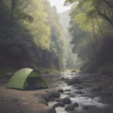 【川釣り】虫対策に使う忌避剤 | おすすめの種類と選び方 をイメージした 広角の風景、川 の写真