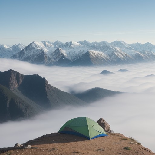 【登山】稜線を歩くルート | 雲海の景色が見える場所 をイメージした 広角の風景、稜線 の写真