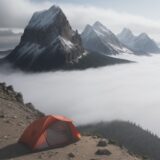 【登山】霧の中での視界確保 | 役立つ道具と使い方 をイメージした 広角の風景、山 の写真