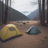 【焚き火シート】火の粉から地面を守る | おすすめの選び方と使い方 をイメージした 広角の風景 の写真