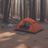 【キャンプバーナー】火災を防ぐ使い方 | 安全な設置と注意点 をイメージした 広角の風景 の写真