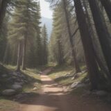 【登山道】ルートを外れたときの対処法 | 安全な戻り方と注意点 をイメージした 広角の風景、登山道、ハイキング の写真