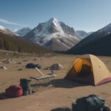 【登山用ギア】メンテナンス用品を自作 | 道具の手入れと準備の手順 をイメージした 広角の風景、山 の写真