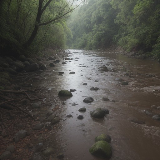 【川の濁り】水が澄むまでの待ち時間 | 改善までの目安期間 をイメージした 川 の写真