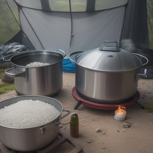 【キャンプバーナー】炊飯の火加減 | ご飯を炊くコツと手順 をイメージした自然風景の写真