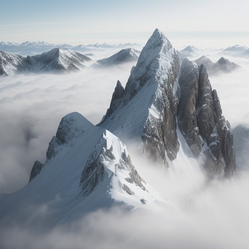 【登山】稜線の視界が回復するタイミング | 山頂へのルート確認方法 をイメージした 山、稜線 の写真